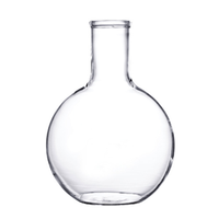 Isolab Flat-Bottom Spherical/Boiling Flask, 1000ml, 131mm Diameter, Borosilicate Glass, Clear, European, Each Each