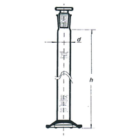 Cylinder Hexagonal Glass Graduated, 50ml SJ19/26 (B) Each