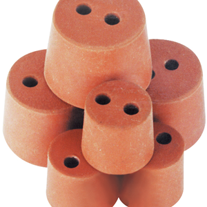Rubber Stopper, One Hole, 5mm Base x 28mm Top x 30mm Height, Loose