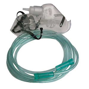 Multigate Oxygen Mask, Adult, Elongated with 210cm or 2.1 metres Oxygen Tube or Tubing, 50/Carton Carton