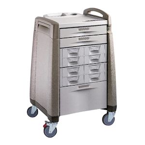 Avalo AC Bin Medication Cart, Lightweight Drawer, Choice of lock, Integrated Handle, High-Density End Panel, Simple Maneuverability, Each Each