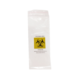 Liv Biohazard Specimen Bag, 13.8(H) x 5(W) x 1.2(D) cm, 0.04mm Thickness, LDPE, Ziplock, Clear, 100 Pieces/Pack, 200 Packs/Carton, (20,000 pcs)