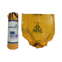 Livingstone Premium Clinical Waste Bags, 95 x 120cm, 120L, 40um, Yellow, 10 Pieces/Roll, 10 Rolls/Carton Carton