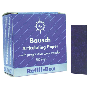 Bausch Articulating Paper Refill, 200 Microns, Biodegradable, Blue, 300 Strips/Box Box