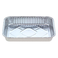 Confoil Shallow Foil Tray, Oblong, Silver, 400 Pieces/Carton Pack