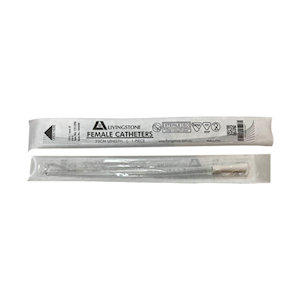 Livingstone Female Catheter, 12FG, White Colour, 4.00mm Diameter, 23cm Length, Single Wrapped, Sterile, Each Each