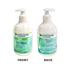 Livingstone Antibacterial Liquid Hand Wash Soap with Aloe Vera Moisturiser 500ml Bottle, 6 Bottles/Carton Carton