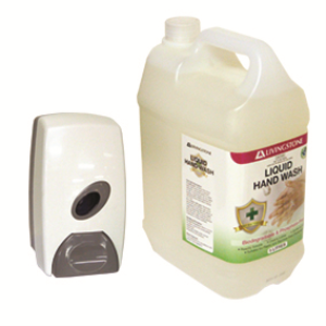 Livingstone Soap Dispenser, 1 Litre + Liv Anti-Bacterial Liquid Hand Wash Soap 5 Litre Bottle (Kit) Kit