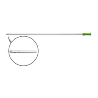 Livingstone Nelaton Male Catheter, 14FG, Green Colour, 38cm Length, Single Wrapped, Sterile, Each Each