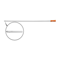 Livingstone Nelaton Male Catheter, 16FG, Orange Colour, 38cm Length, Single Wrapped, Sterile, 100/Bag Bag