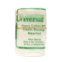Out of Date, Discounted, Crepe Bandage, Heavy Weight, 5cmx4.5m,Smooth,Bleached White, 12/Pk Original Condition, Whilst Stock Last Pack
