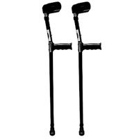 Livingstone Elbow Crutches, Aluminium, Adjustable, Extra Large, 125-134.5cm, 2/Pack Pair