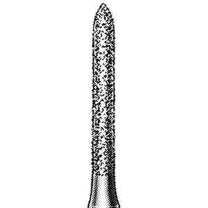 Livingstone Diamond Burs, Conical Domed, ISO 199524 #14, Friction Grip Surgical 313, High Speed, Medium, Each