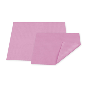 Livingstone Dental Bib or Head Pad, Unfolded, 4-ply Waterproof Lined, 31 x 50cm, Large, Pink, 250/Boxes, 1000/Carton Carton