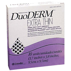 DuoDERM® Extra Thin CGF Dressing, Hydrocolloid Dressing, 5 x 10cm (2 x 4"), Rectangle, Beige, Each Loose