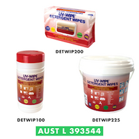 Liv-Wipe Detergent Wipes, 20 x 30cm, Nonwoven, Alcohol Free, Neutral pH, TGA, 100 Wipes/Tub, 8 Tubs/Carton Carton
