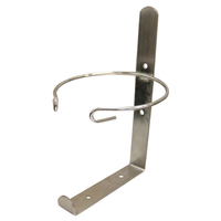 Wall Mountable Bracket for 11.5 to 13 cm Diameter Tubs, Fits Most Brands, (for DETWIP100 and DW100) Stainless Steel, Each Each