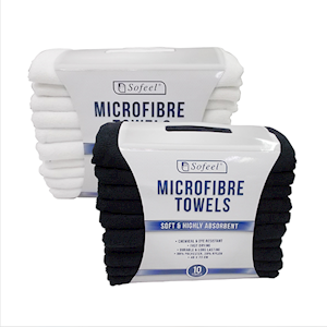 Sofeel Microfibre Salon Towels, 40 X 73cm, Black, Each Each