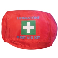 Livingstone First Aid Empty Nylon Pouch, 18 x 11 x 7cm, Red, Each Each
