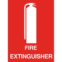 Safety Sign, "Fire Extinguisher", 150 x 225mm, Recyclable Polypropylene, Each Each