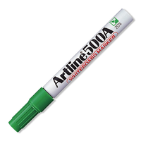 Artline 500A Whiteboard Marker, Bullet Point, 2mm, Green, 12/Box Box