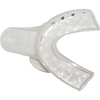 H&G Dental Impression Trays, Lower, Medium, White, Disposable, Recyclable Plastic, 12/Bag Bag