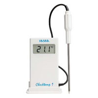 Hanna Digital Thermometer, Checktemp 1, -50.0 to 150deg Temprerature Range, with Stainless Steel Probe 160 Length x 3 Diameter mm, Each Each