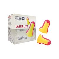 Honeywell Howard Leight Laser Lite Earplugs, Disposable, One Size Fits All, Contoured T-Shape, Uncorded, 200 Pairs/Box Box