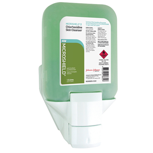 Out of Date, Microshield®2 Chlorhexidine Skin Cleanser, 2pct W/V Chlorhexidine Gluconate 1.5L Green 6/Carton Discounted While Stocks last Carton