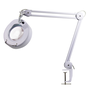 Livingstone Magnifying Beauty Examination Lamp with Clamp, 2.25x Magnification, 5 Dioptre, 22 Watts, 180deg Rotation, Bulb Included Each