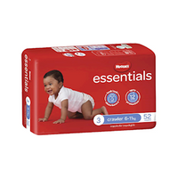 Huggies Essential Nappies Crawler Size 3 (6-11kg), Unisex, 12 Hours Absorbency, 52 Pieces/Pack, 4 Packs/Carton Carton