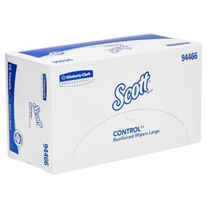 Scott Control Wipers Reinforced Large, 4-Ply, 32.5 x 60cm, 75 Wipers/Pack, 6 Packs/Carton Carton