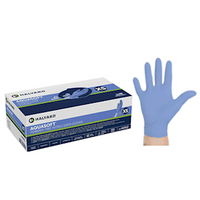 Halyard Aquasoft Nitrile Examination Gloves, Powder Free, Medium, Blue, 300/Box, 3000 Pieces/Carton Carton