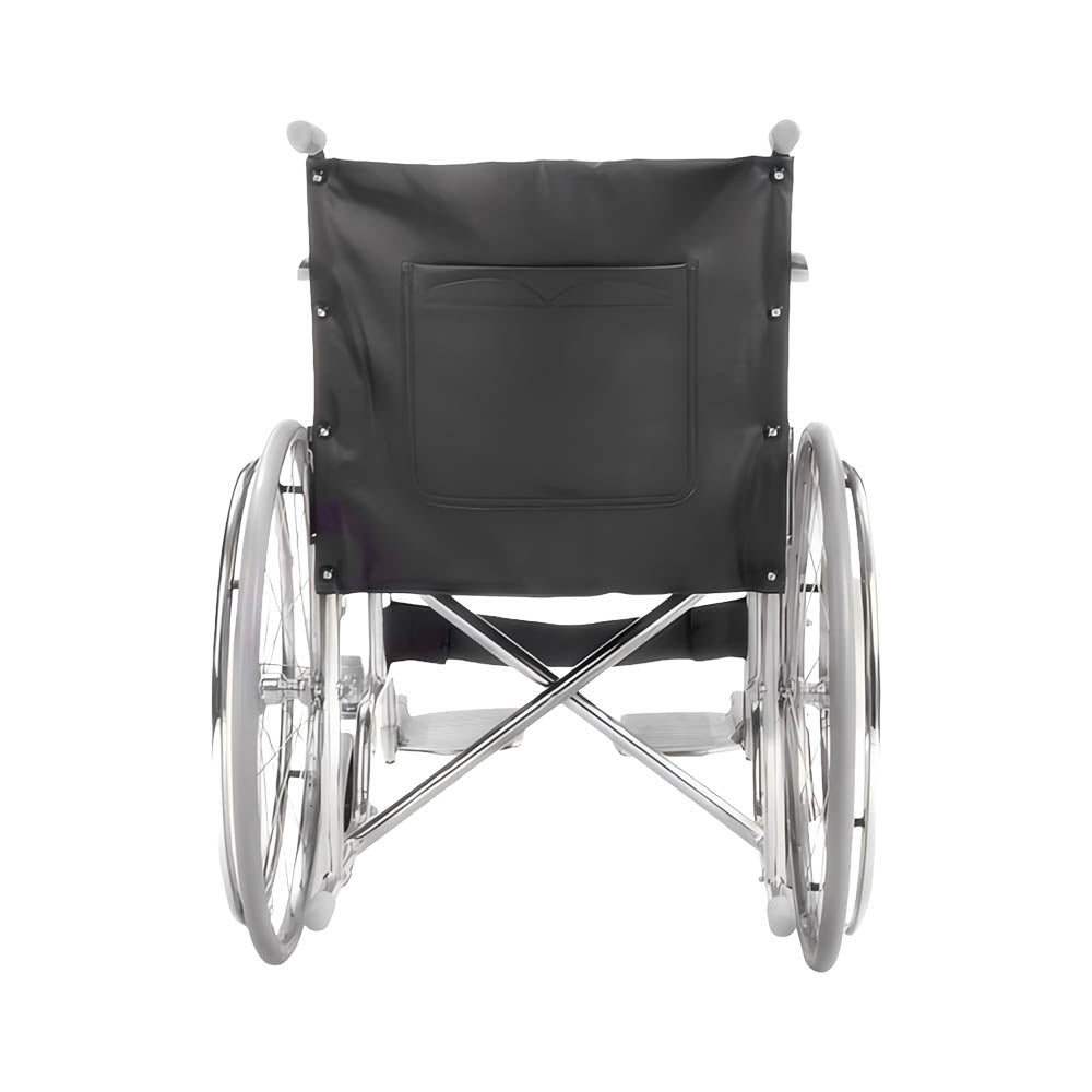 Livingstone Folding Manual Wheelchair, 24" Rear Wheels, Chrome Steel Frame, 46Cm Wide Seat, 100kg, Each