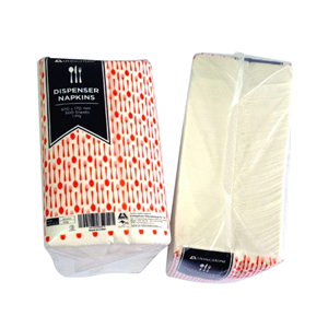 Livingstone Tall E-Fold Dispenser Serviette Napkins,1-Ply,15 x 9cm (Folded) 30 x 17cm (Unfolded),White,500/Pack,10,000/Carton Carton