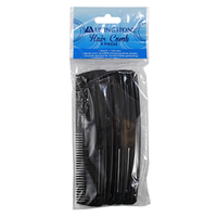 Livingstone Men's Comb Recyclable Polypropylene, 125mm Black, 5 Combs/Display Pack Pack