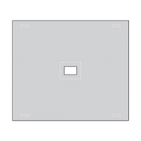 Multigate Epidural Drape with Adhesive Rectangular Aperture & Adhesive Corner Tabs, Clear, PE, 140cm x 120cm, Sterile, 110 Pieces/Carton