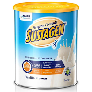 Out of Date, Sustagen Hospital Formula Active, Vanilla Powder, 840g Can, Each, Price Discounted, While Stocks last Each