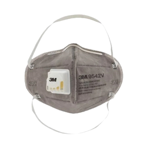 3M Particulate Respirator 9542V P2, with Valve and Nuisance Level Organic Vapour Relief, Non-Therapeutic use, 20 Pieces/Box