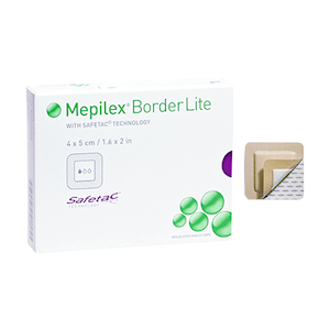 Mepilex Border Lite Silicone Foam Dressings, 4 x 5cm, Self Adherent, Loose