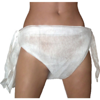 Sentry Owear Pelvic V Briefs with Ties, White, 100/Box Box