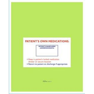Patient's Own Medication Bags with Tear Off Receipt, Opaque Green, 350 x 430mm, 80mm Receipt, 500/Box Box