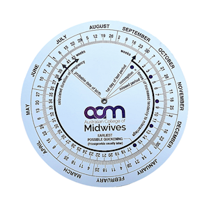 Livingstone Pregnancy Date Wheel, Base Disc Diameter: 108mm, Top Disc Diameter: 76mm, Each Each
