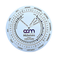 Livingstone Pregnancy Date Wheel, Base Disc Diameter: 108mm, Top Disc Diameter: 76mm, Each Each