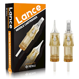 Pepax Cartridges, 3 Round Shader, Long Taper, 0.25mm, 20/Box Box