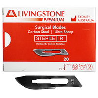 Out of Date, Liv Premium Surgical Scalpel Blade, Carbon Steel, Size 20, 100/BX, Original Unopened Condition, Price Discounted, While Stocks