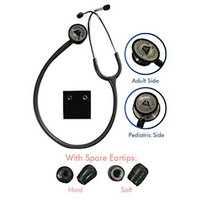 Livingstone Cardiology Legend 3 Combo-Head Adult and Paediatric Dual Head Chest Piece Stethoscope, Highest Acoustic Sensitivity, Grey Each