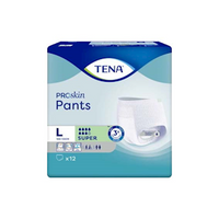 Tena Pants Super, 100-135cm, 1210ml, Large, White, 12 Pieces/Pack Each