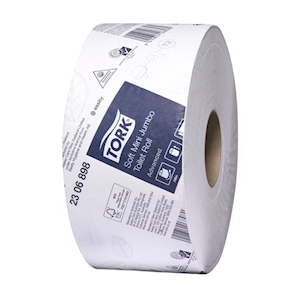 Tork Soft Mini Jumbo Toilet Roll, 2 Ply, White, 12/Carton Carton