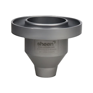 TQC Viscosity Cup, No.4, Orifice 4.1mm, Viscosity Range: 70-370 cSt, Flow Time Range: 30-100 Seconds, Titanium Anodised Aluminium, Each Each